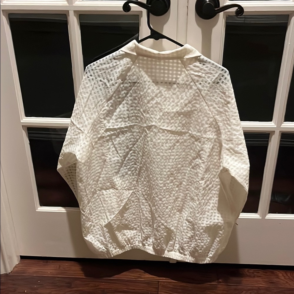 Fabletics Celo Lightweight Jacket Checkered-Cream… - image 2